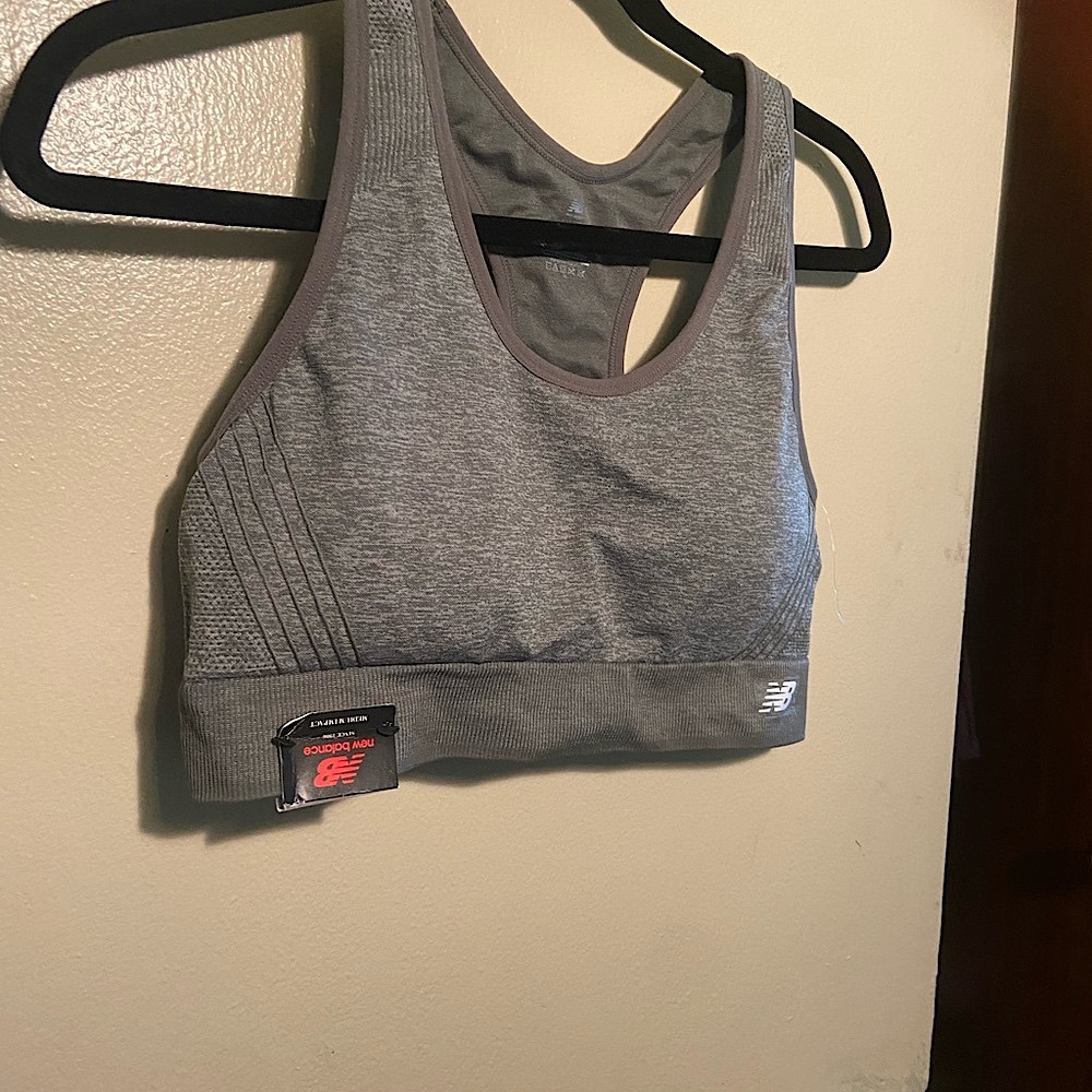 New Balance Heather Gray Sports Bra